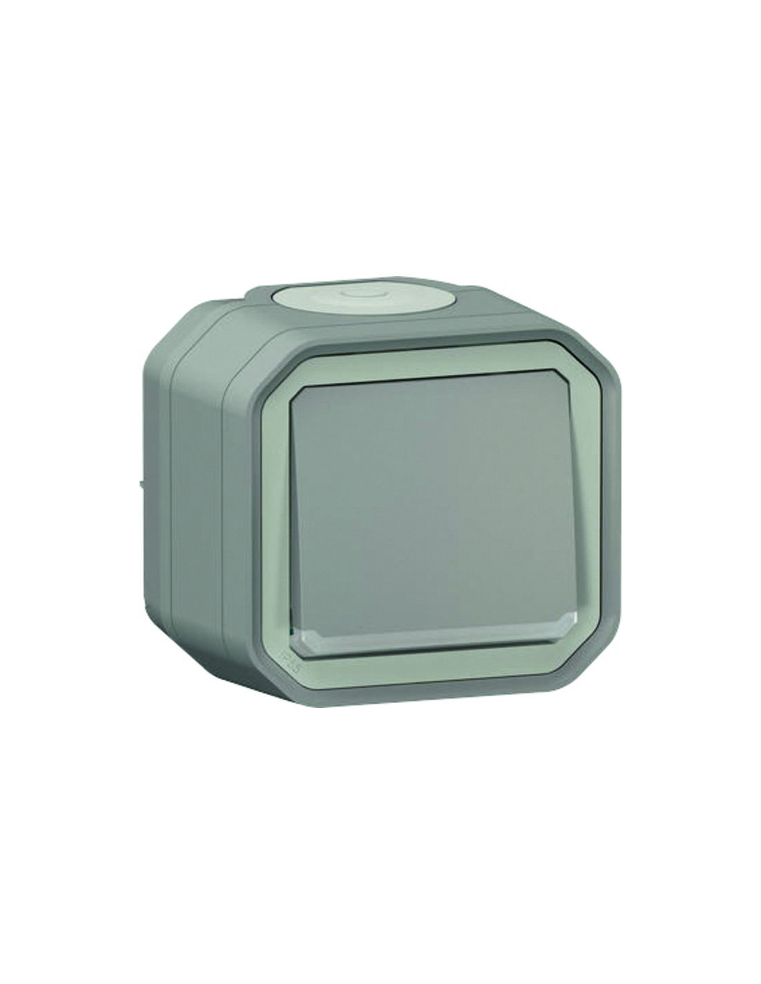 Interrupteur poussoir en saillie lumineux gris - PLEXO - LEGRAND